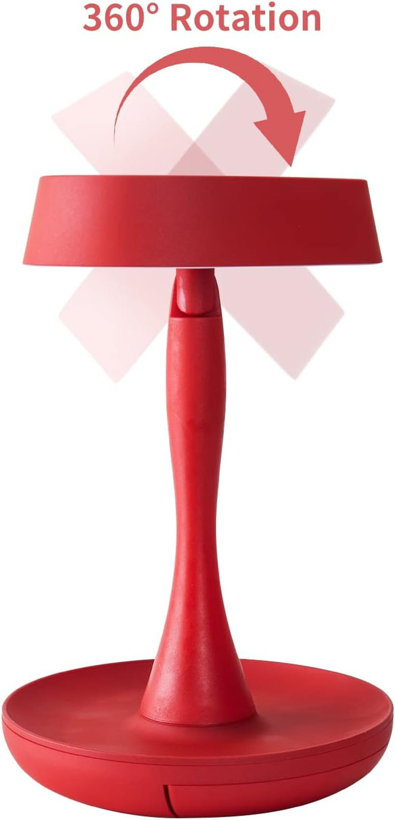 Makeup Mirror with Lights,2000 Mah LED Rechargeable Makeup Mirror,Back Ambient Light, Nice Gift for Daughter Girlfriend Wife Sister,Red